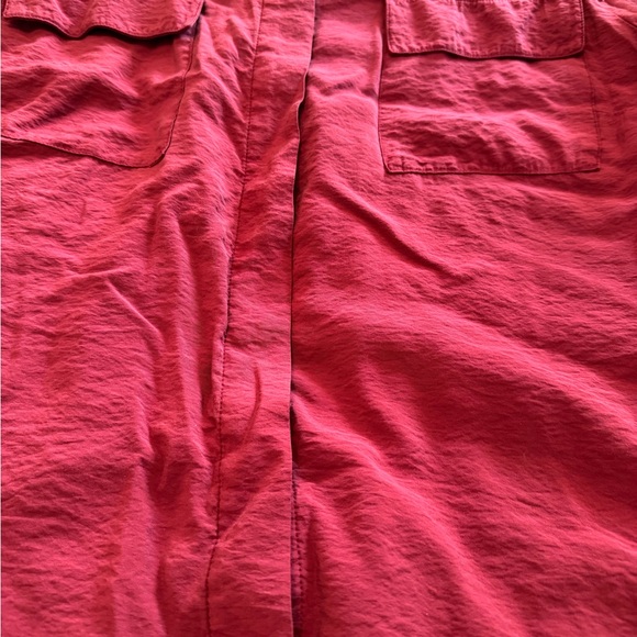 Laura Scott Burgundy Blouse Concealed Placket with Roll up button sleeves 1X - Picture 11 of 12